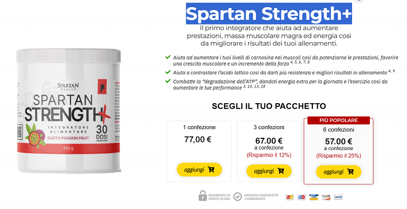 spartan strenght per aumentare la massa muscolare