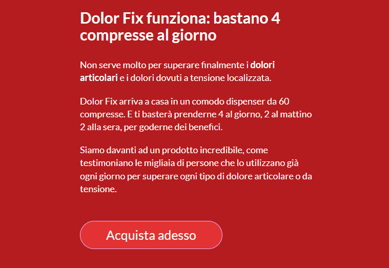 Benefici di DolorFix Benefici di DolorFix