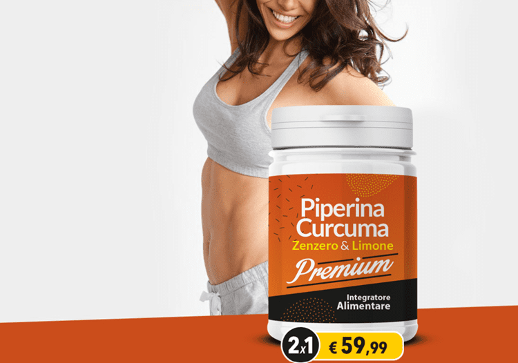 Piperina e Curcuma Zenzero e Limone Premium Piperina e Curcuma Zenzero e Limone Premium