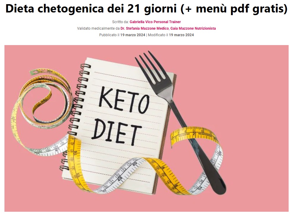 Stampabile dieta chetogenica menù settimanale pdf