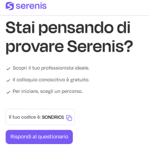 Serenis colloquio gratuito di psicoterapia